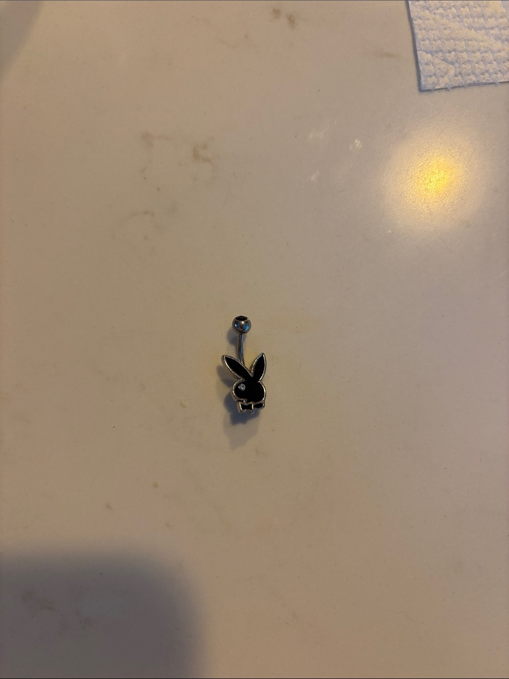 Playboy Black Bunny Small bellybutton Charm Accessory